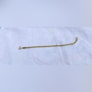 Gold Rope Bracelet, 4mm